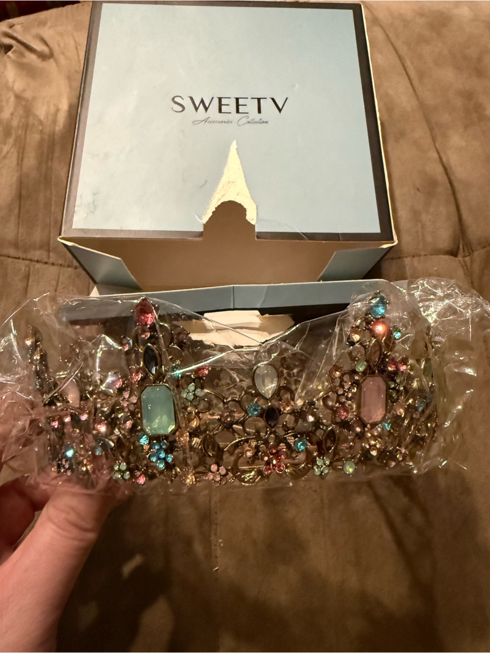 Multicolor Crystal Statement Hair Barrette